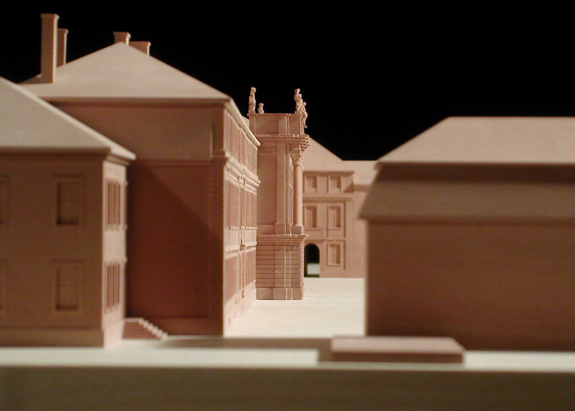 Modell Neues Schloss Bayreuth Seitenansicht